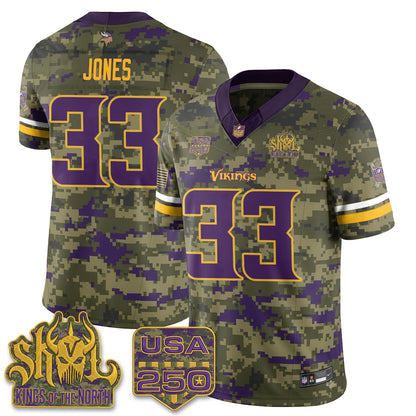 Minnesota Vikings 2026 Salute to Service Edition Vapor Jersey - Stitched