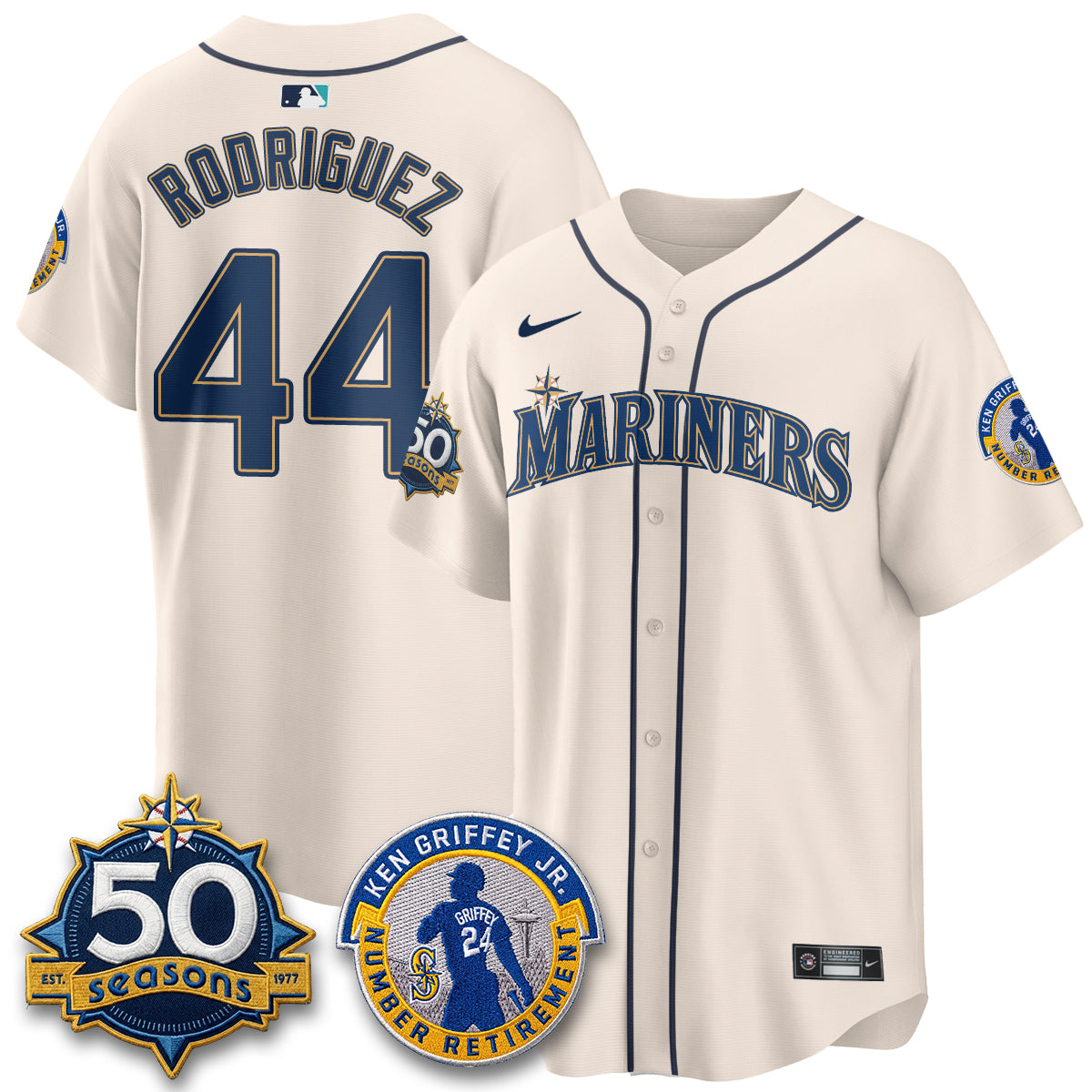 Seattle Mariners Ken Griffey Jr. Patch Vapor Premier Limited Jersey - All Stitched