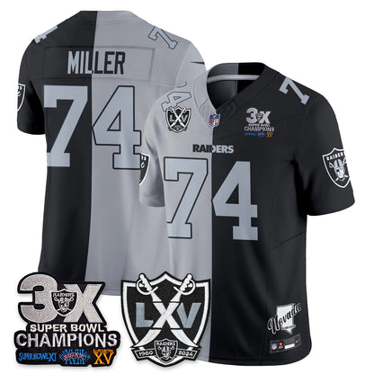 Las Vegas Raiders Split Edition Vapor Jersey V2- Stitched