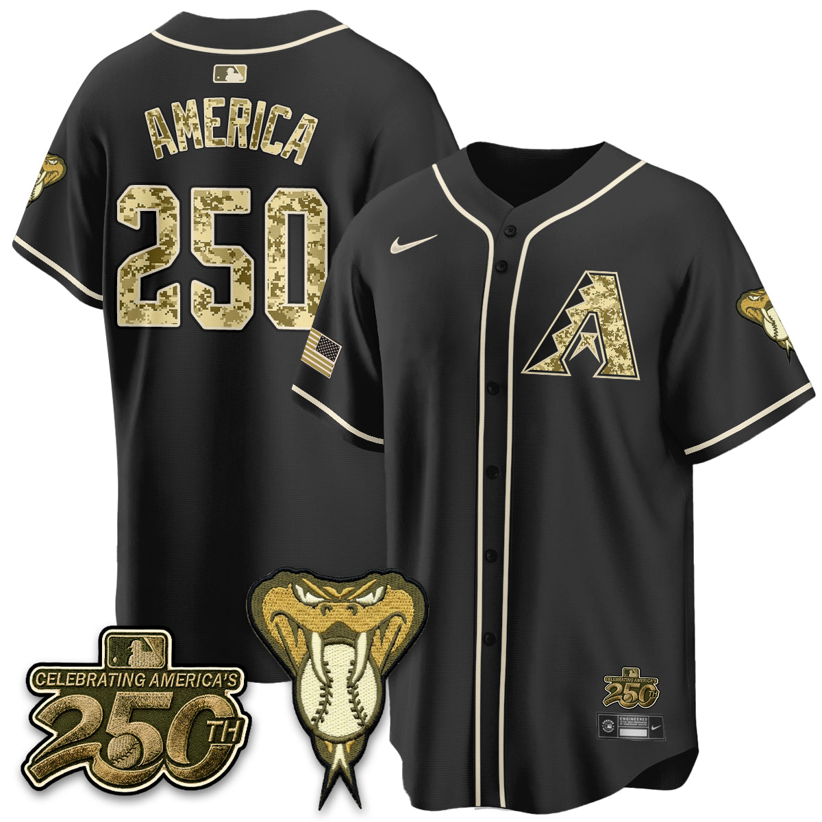 Arizona Diamondbacks Salute to Service 2026 Vapor Premier Limited Jersey - All Stitched