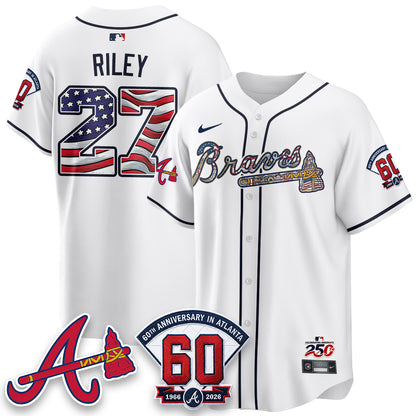 Atlanta Braves 2026 Independence Day USA Vapor Limited Jersey - Stitched