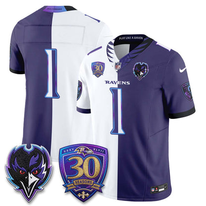 Baltimore Ravens The Next Flight Split Vapor Jersey - Stitched