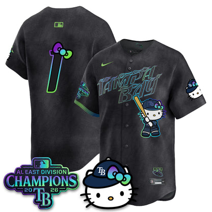 Tampa Bay Rays x Meow KT 2026 AL East Champs Vapor Jersey - Stitched-NQD