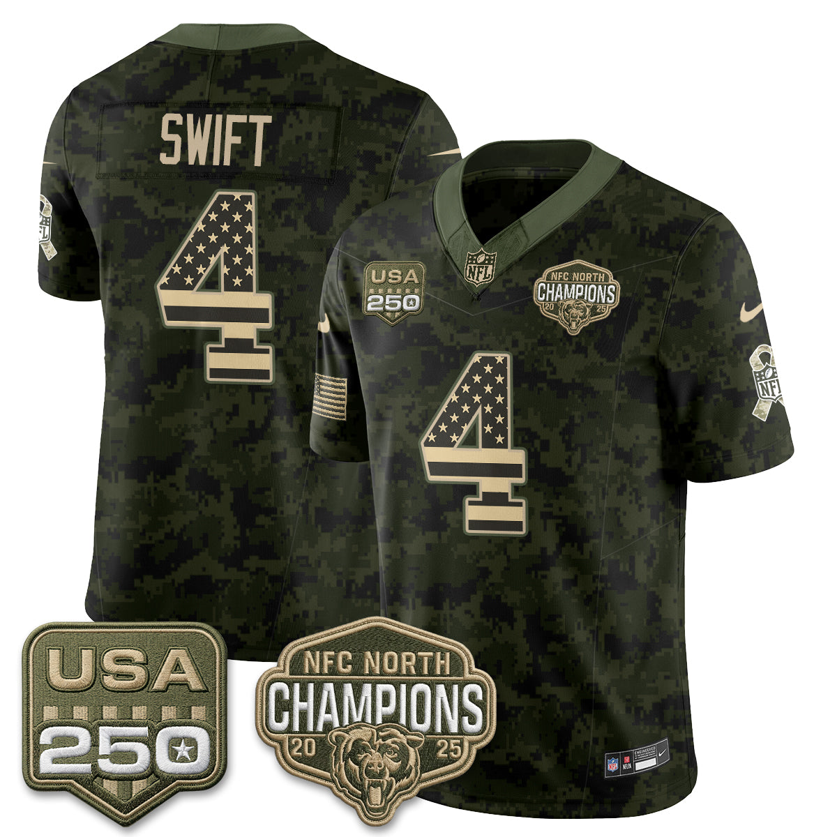 Chicago Bears 2026 Salute to Service Edition Vapor Jersey - Stitched (2)