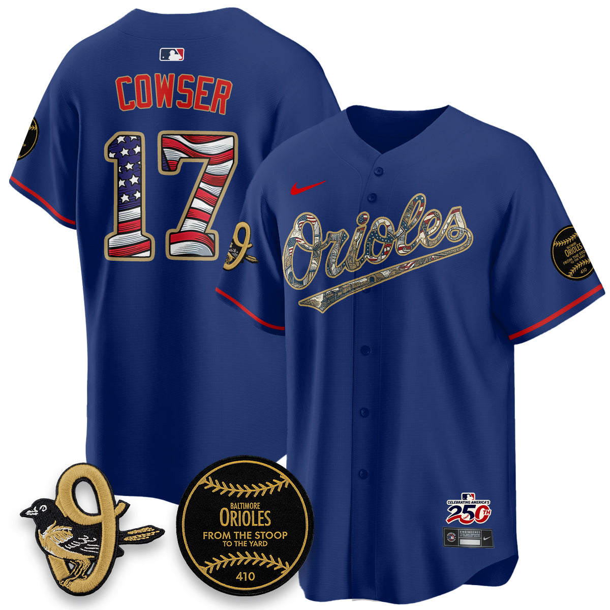 Baltimore Orioles 2026 Independence Day USA Vapor Limited Jersey - Stitched