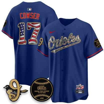 Baltimore Orioles 2026 Independence Day USA Vapor Limited Jersey - Stitched