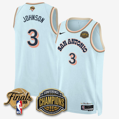 San Antonio Spurs 2026 NBA Western Conference Champions Vapor City Edition Jersey - Stitched