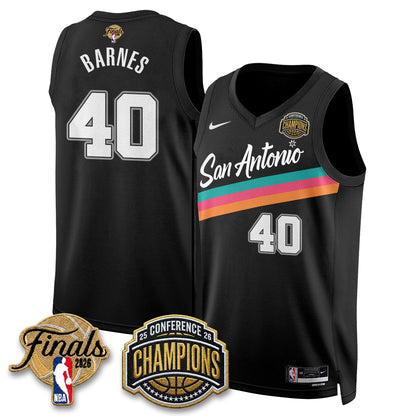 San Antonio Spurs 2026 NBA Western Conference Champions Vapor City Edition Jersey - Stitched