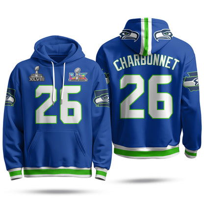 Seattle Seahawks S.Bowl Champs Hoodie - Stitched