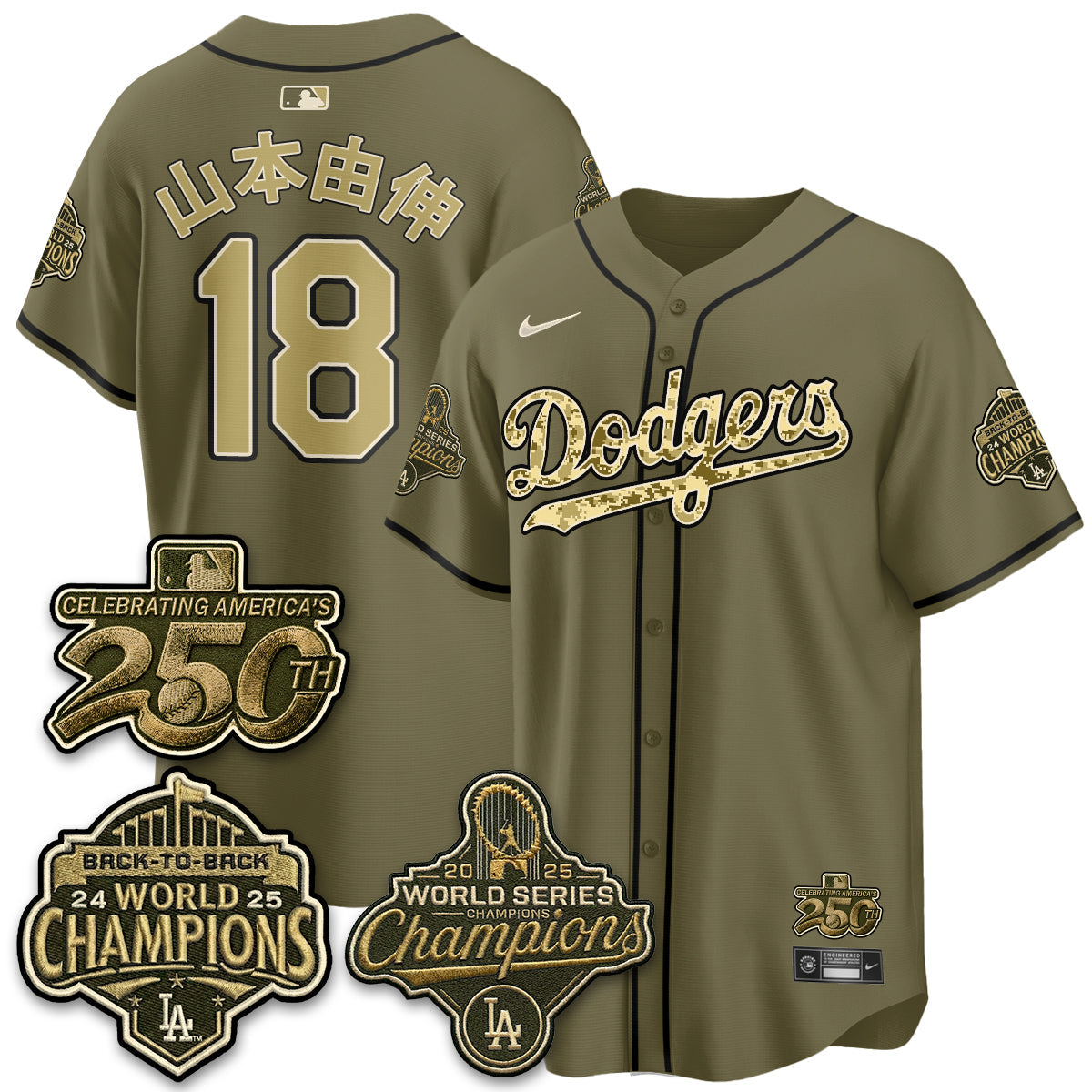 LAD Military Appreciation Game Day Jersey -All Stitched