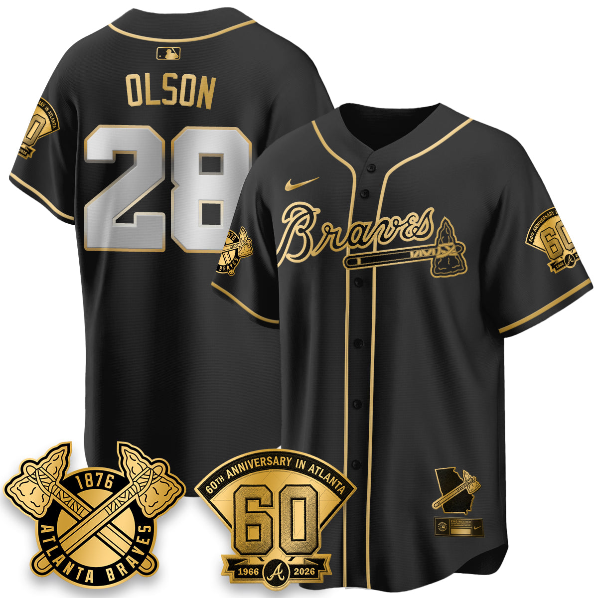 Atlanta Braves 60th Anniversary Silver Edition Vapor Limited Jersey - All Stitched