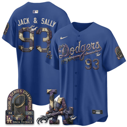 Los Angeles Dodgers Nightmare Edition Vapor Jersey - Stitched
