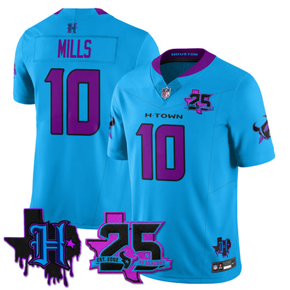 Houston Texans 25th Seasons in 2026 DJ Screw Vapor Limited Jersey - All Stitched