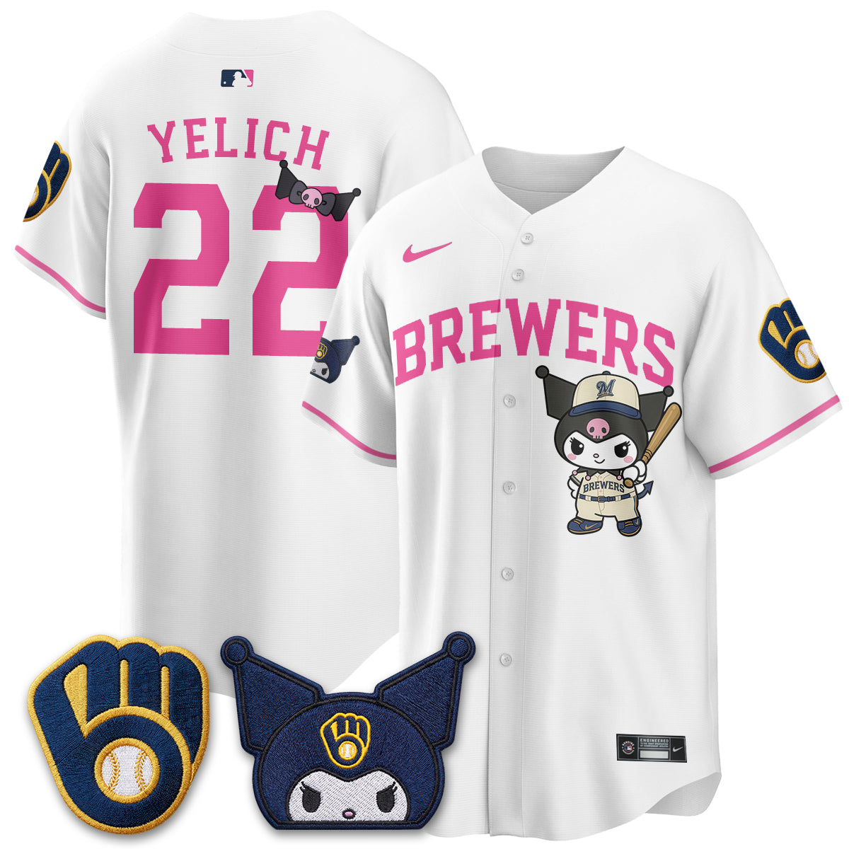 Milwaukee Brewers x  KRM Edition Vapor Jersey - Stitched