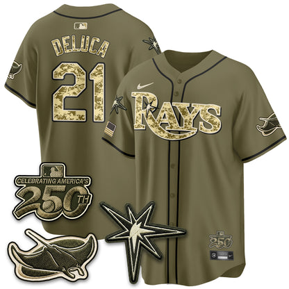 Tampa Bay Rays 2026 Armed Forces Day Jersey V2 - Stitched