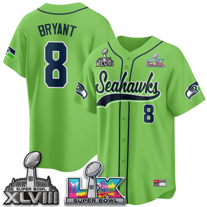 Seattle Seahawks S.Bowl Champs Baseball Vapor Jersey - Stitched