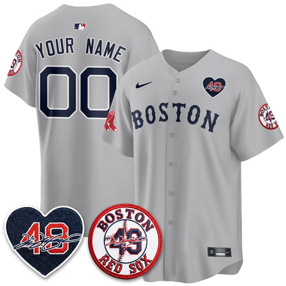 BOS Tim Wakefield Memorial Patch Vaper Premier Limited Custom Jersey - All Stitched