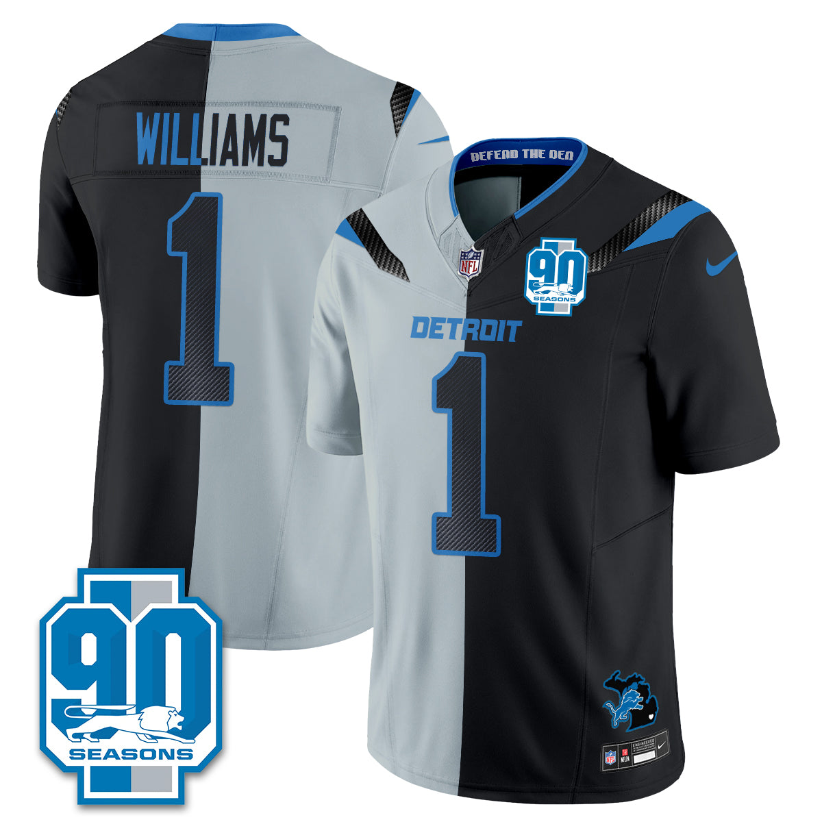 Detroit Lions Rivalries Split Edition Vapor Jersey - Stitched