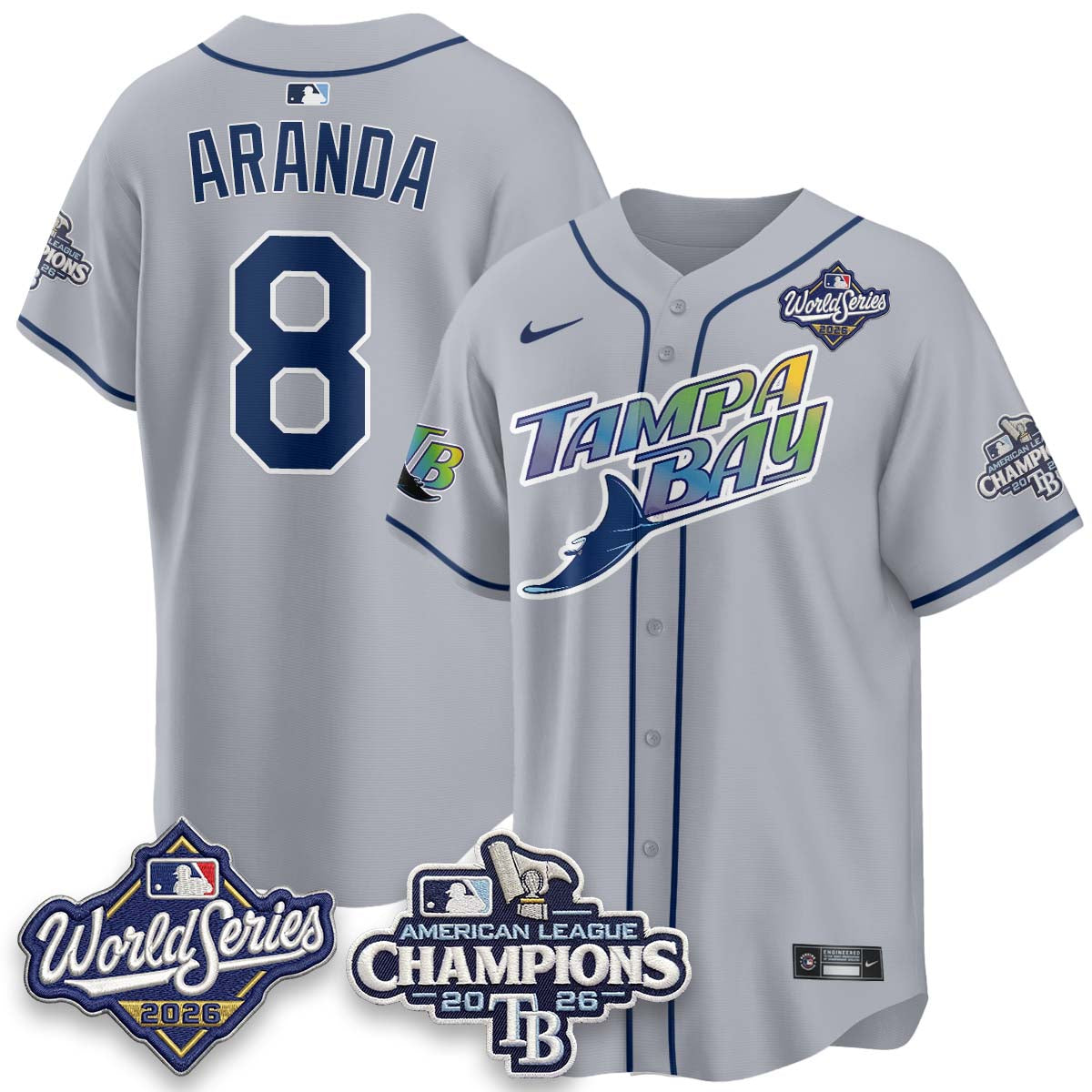 TB - 2026 AL Champions Vapor Jersey - Stitched - NQD (city)