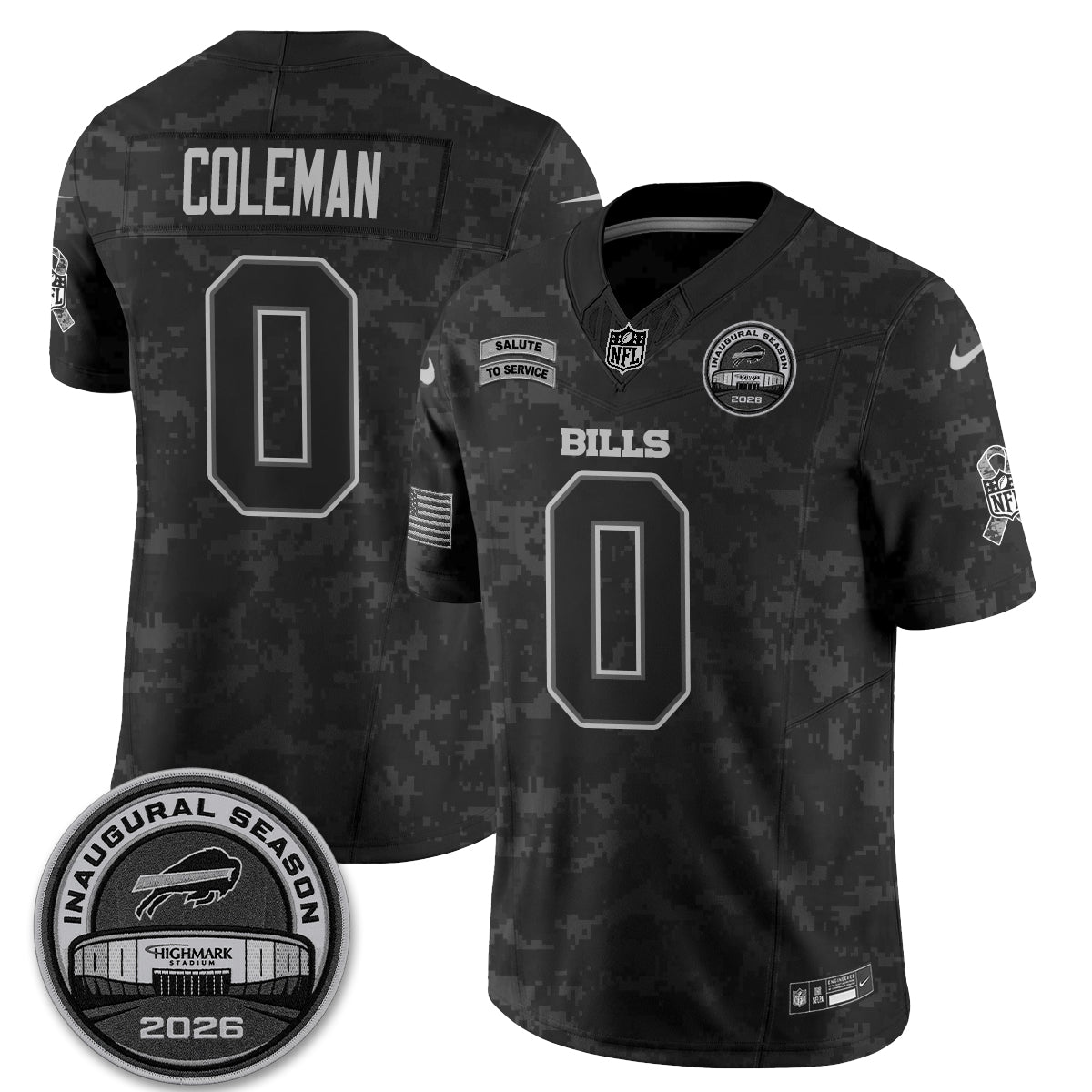 Buffalo Bills 2026 Salute to Service Edition Vapor Jersey V2- Stitched-NQD