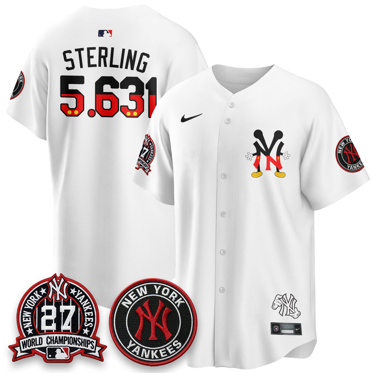 New York Yankees x Mouse Vapor Limited Jersey - Stitched