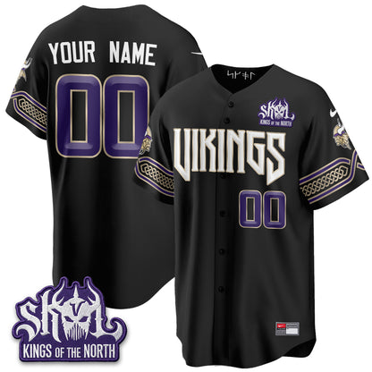 Minnesota Vikings 2026 Rivalries Edition Baseball Vapor Custom Jersey - Stitched