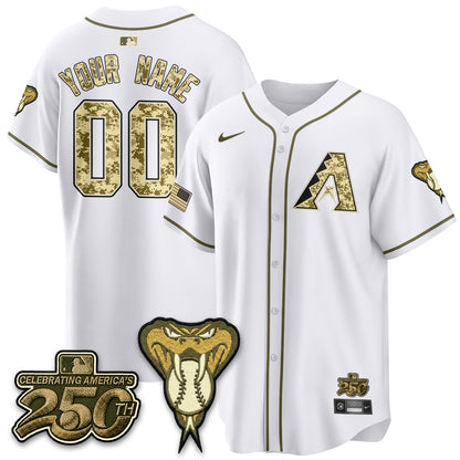 Arizona Diamondbacks Salute to Service 2026 Vapor Premier Limited Custom Jersey - All Stitched