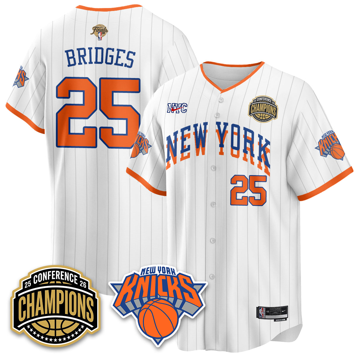 New York Knicks 2026 NBA Finals Vapor City Edition Jersey V2- Stitched