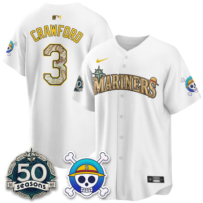 Seattle Mariners OP Japanese Cartoon Vapor Limited Jersey - Printed