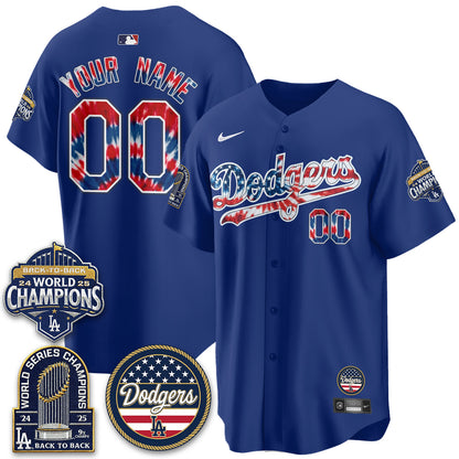 Los Angeles Dodgers Americana 2026 Vapor Limited Custom Jersey - Stitched