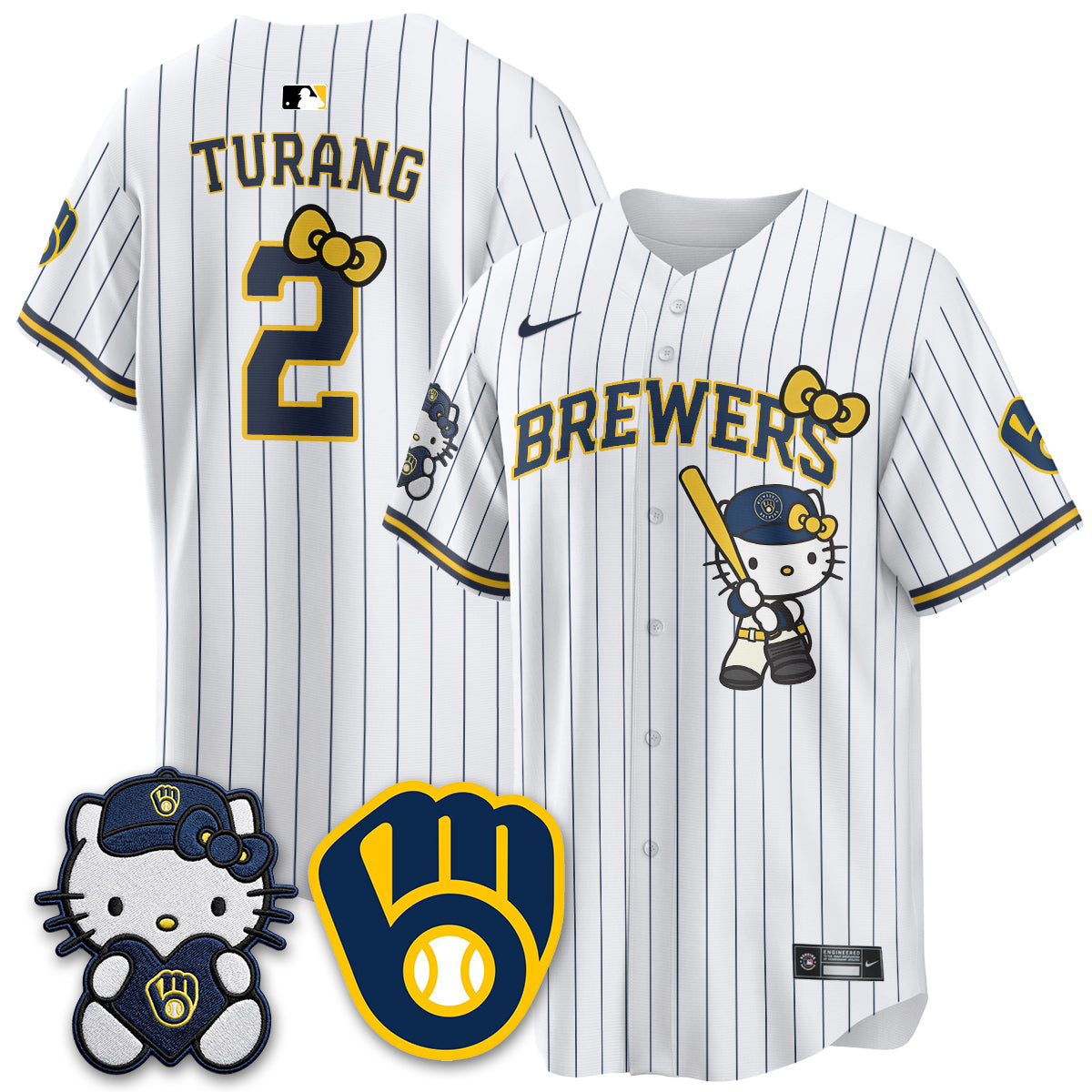 Milwaukee Brewers Meow KT Night Vapor Limited Jersey - Stitched
