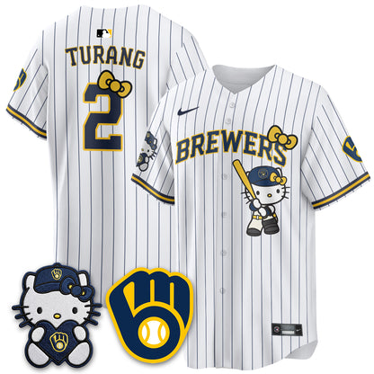 Milwaukee Brewers Meow KT Night Vapor Limited Jersey - Stitched