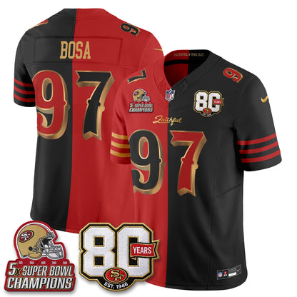 San Francisco 49ers Rivalries Split Edition Vapor Jersey - Stitched