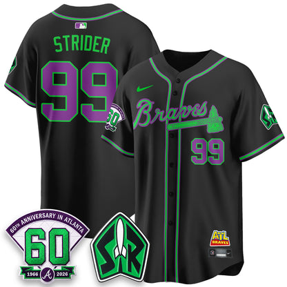 Atlanta Braves 60th Anniversary Space Ranger Edition Vapor Limited Jersey - All Stitched