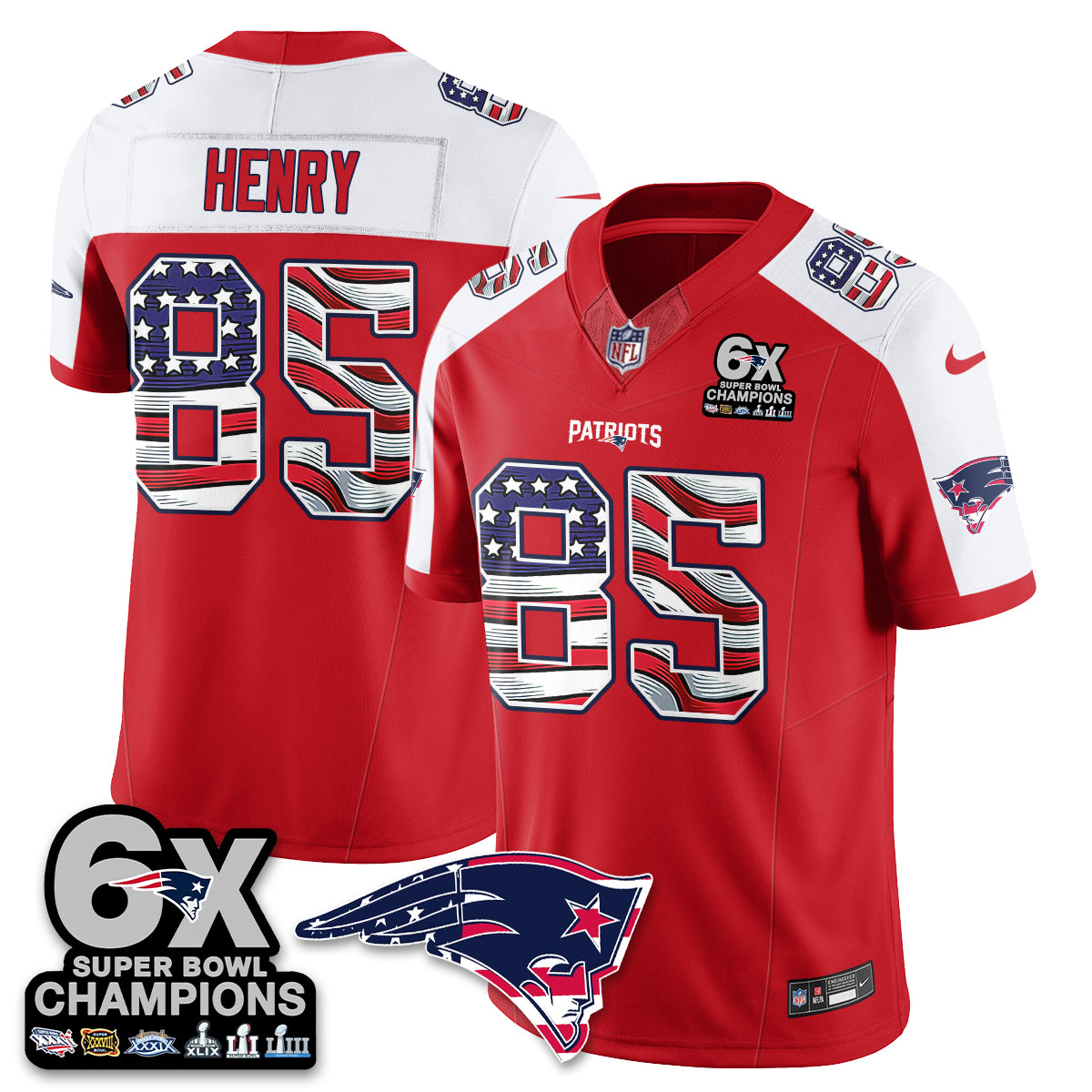 New England Patriots America Edition Vapor Jersey V2- Stitched