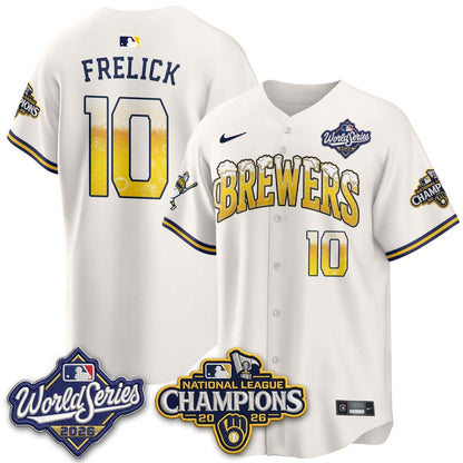 Milwaukee Brewers "Pitcher & Pint" WS26 & 2026 NL Champions Vapor Jersey - Stitched (V2)
