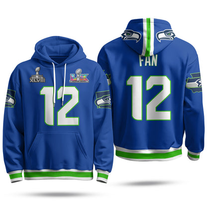 Seattle Seahawks S.Bowl Champs Hoodie - Stitched