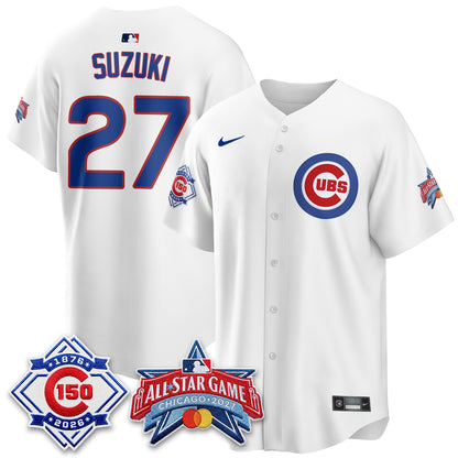 Chicago Cubs 2027 All Star Game Vapor Limited Blue Jersey - Stitched