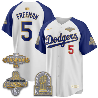 Los Angeles Dodgers 2026 NL West Champs Gold Vapor Jersey- Stitched