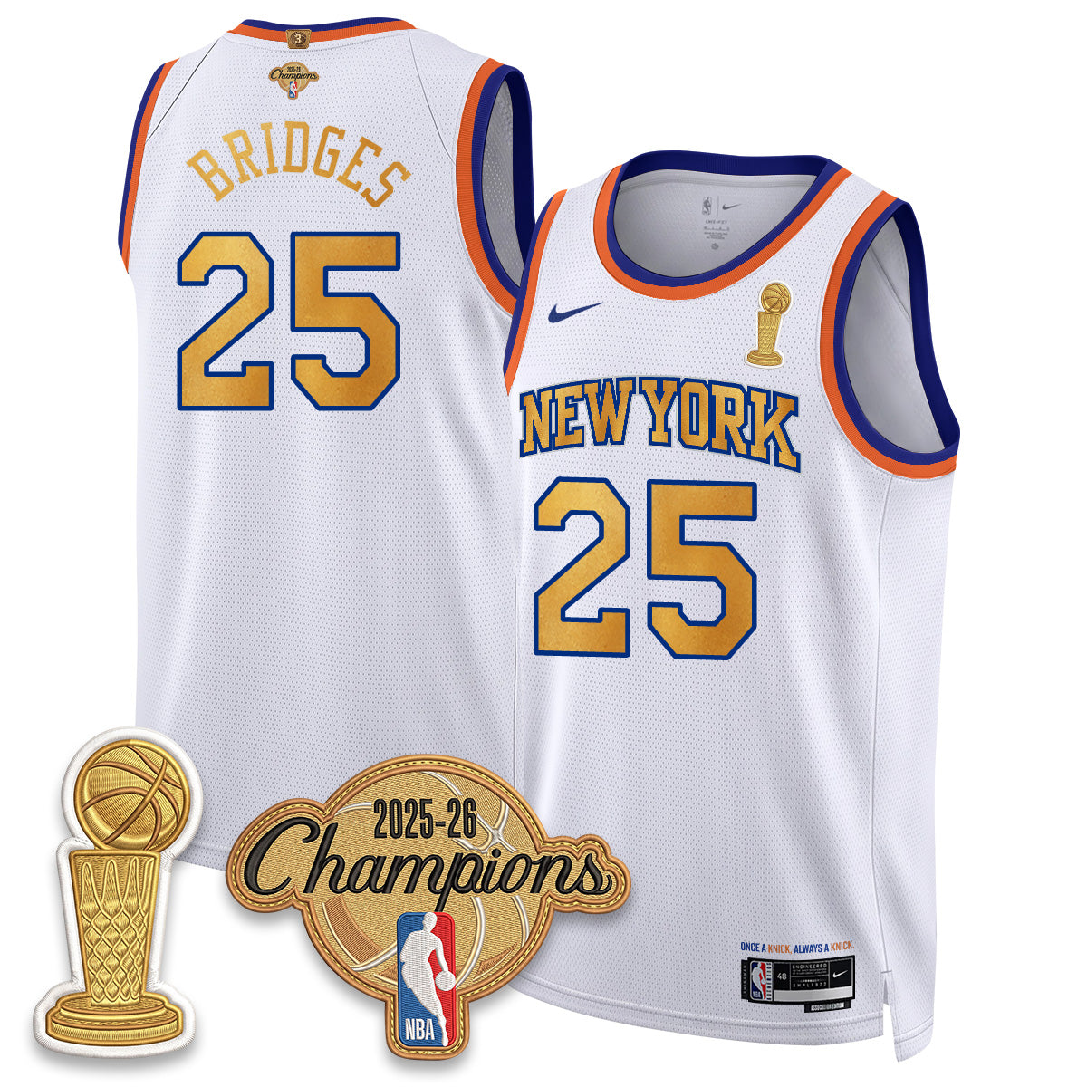 New York Knicks Champions Night Vapor Jersey - Stitched-NQD