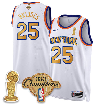 New York Knicks Champions Night Vapor Jersey - Stitched-NQD
