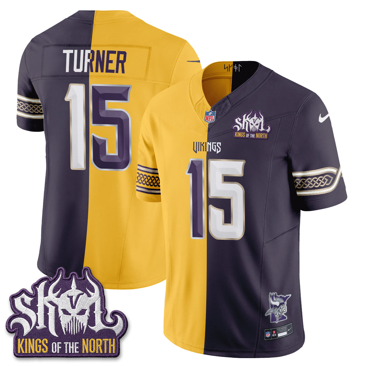 Minnesota Vikings 2026 Rivalries Split V2 Vapor Jersey - Stitched