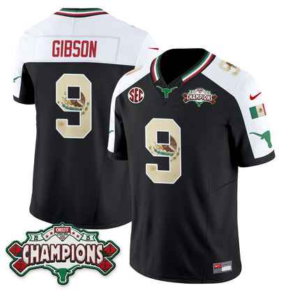 Texas Longhorns Mexico Edition Vapor Jersey - Stitched-NQD