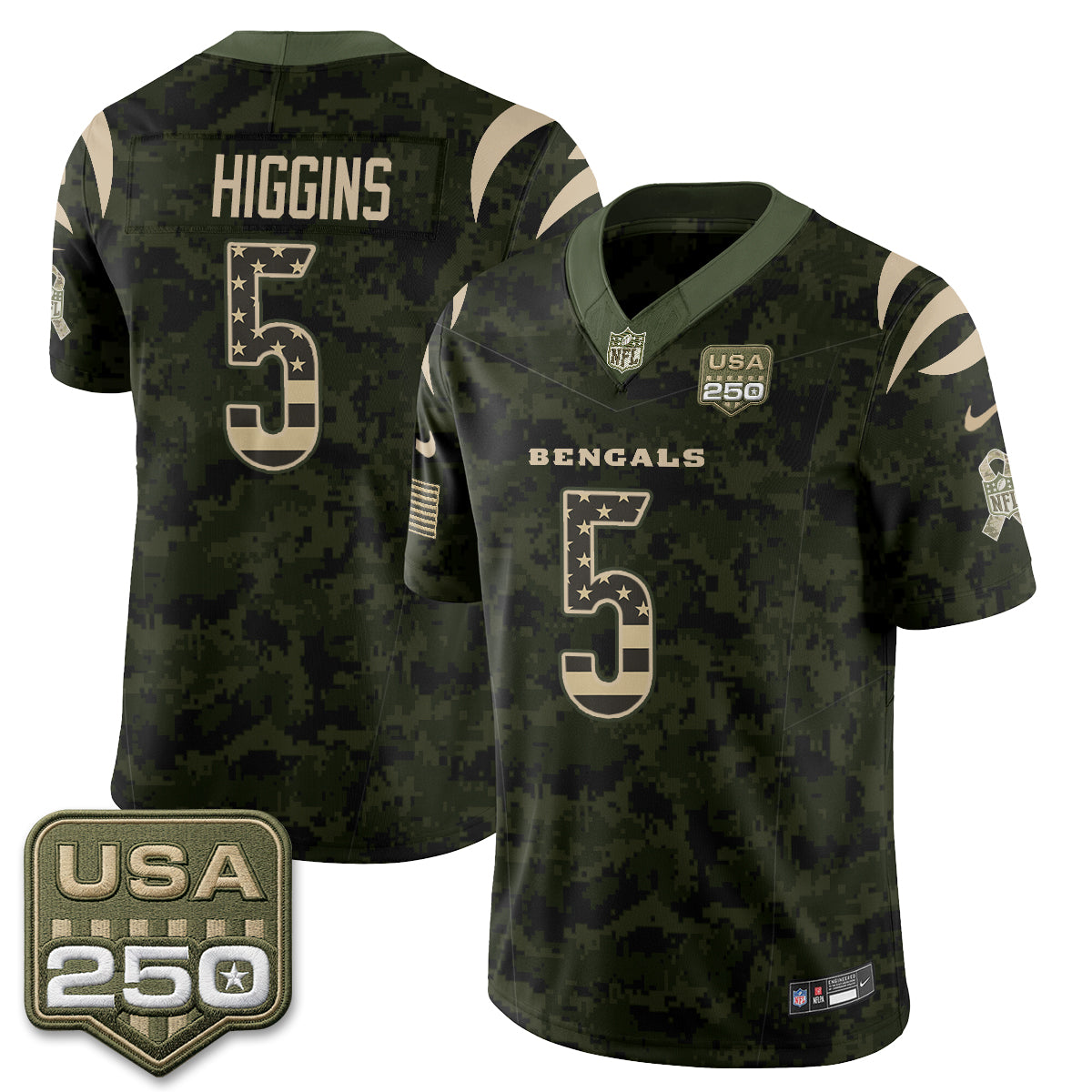 Cincinnati Bengals 2026 Salute to Service Vapor Jersey - Stitched