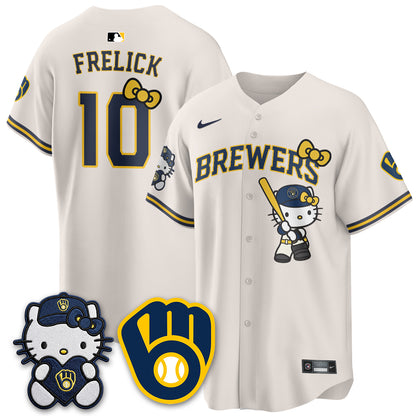 Milwaukee Brewers Meow KT Night Vapor Limited Jersey - Stitched