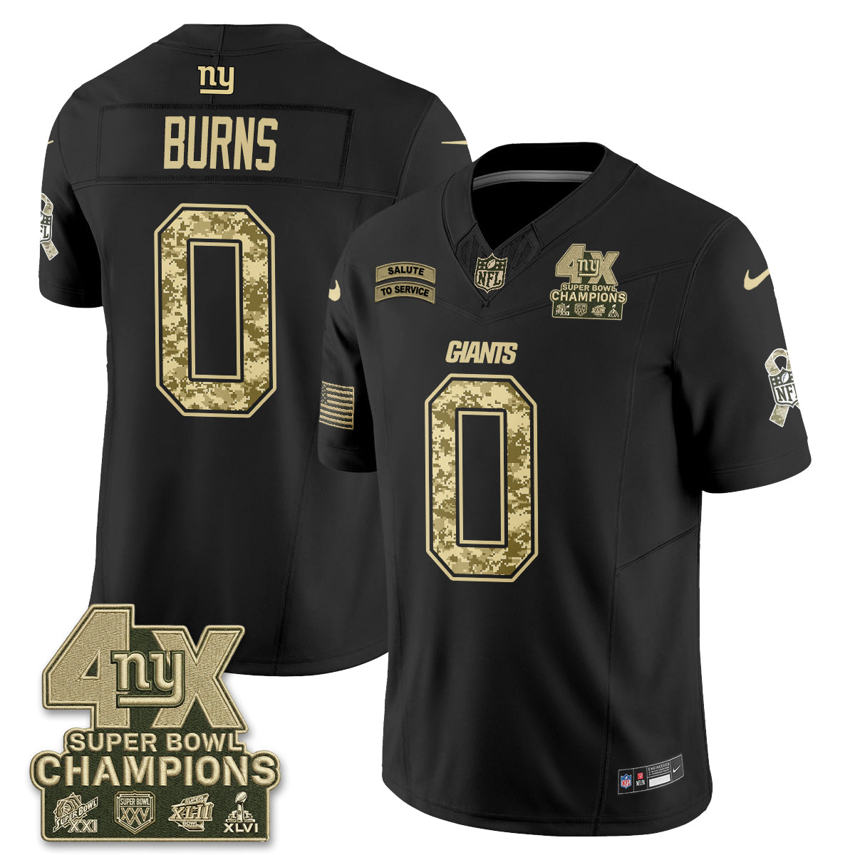 New York Giants 2026 Salute To Service V2 Vapor Jersey - Stitched-NQD