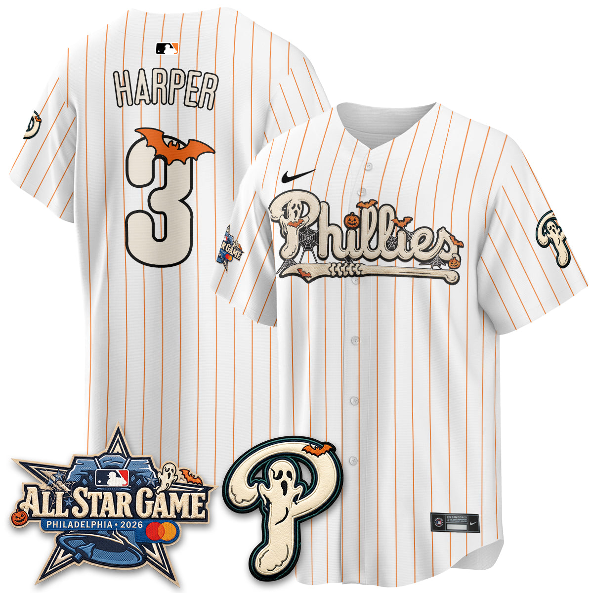 Philadelphia Phillies Halloween 2026 Vapor Limited Jersey - Stitched