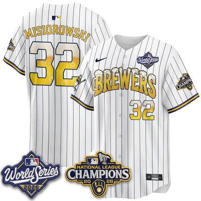 Milwaukee Brewers "Pitcher & Pint" WS26 & 2026 NL Champions Vapor Jersey - Stitched (V2)