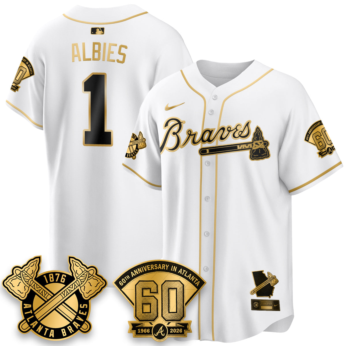 Atlanta Braves 60th Anniversary Silver Edition Vapor Limited Jersey - All Stitched
