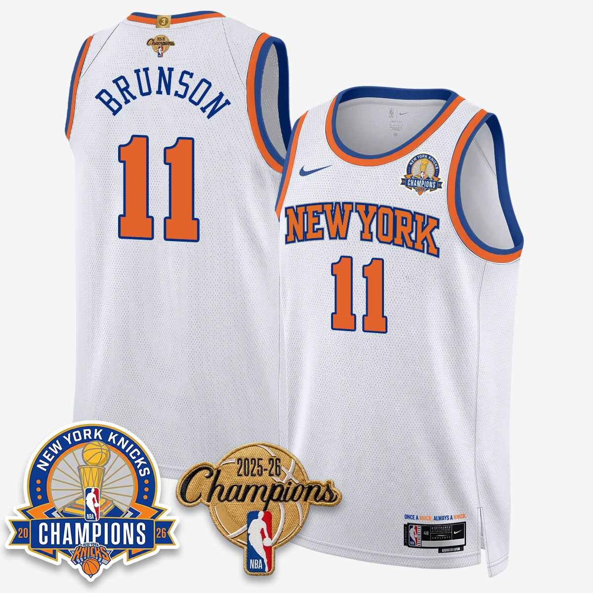 New York Knicks 2026 Basketball Champions Gold Edition Vapor Jersey- Stitched